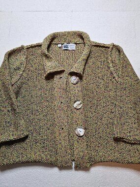 Habitat Clothes to Live In colorful chunky knit cardigan - size Medium